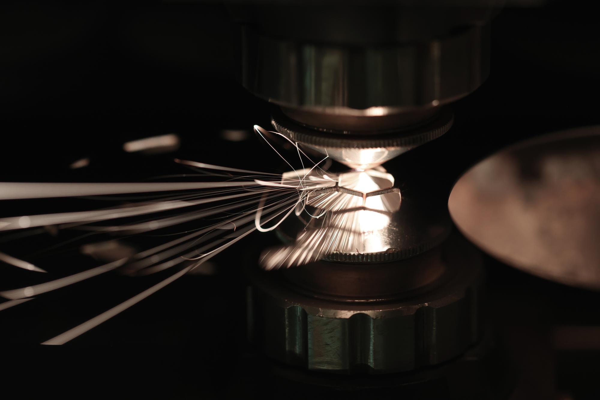 Close-up of precise plating tools and high-tech scale